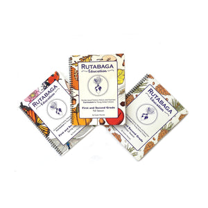 The three Rutabaga Education books for First and Second Grade pictured on a white background.