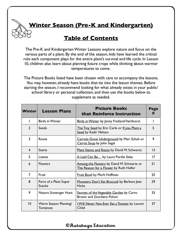 An image that shows the table of contents for the book.