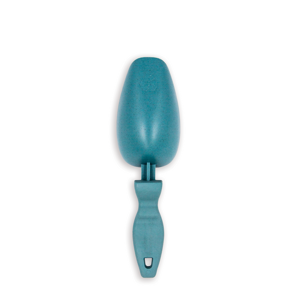 Tha back side of the Rutabaga Garden Tool scoop.
