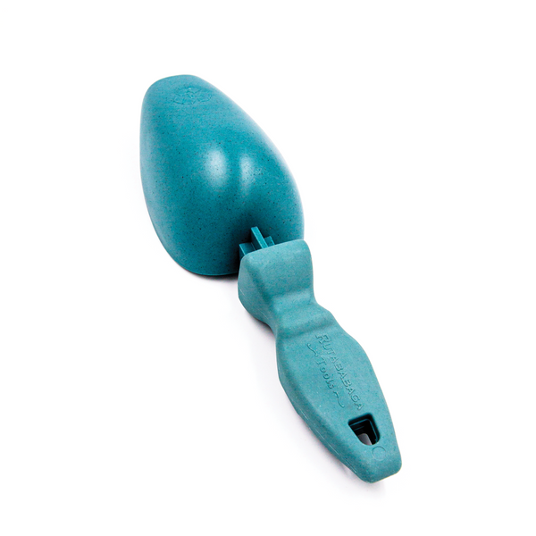 The back side of the Rutabaga Garden Scoop that shows a close up of the handle.