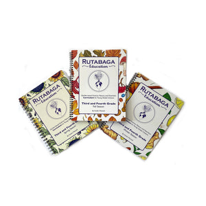 The three Rutabaga Education books for Third and Fourth Grade pictured on a white background.