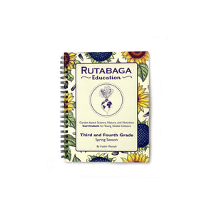 The Rutabaga Education Curriculum Spring book for Third and Fourth Grades pictured on a white background.