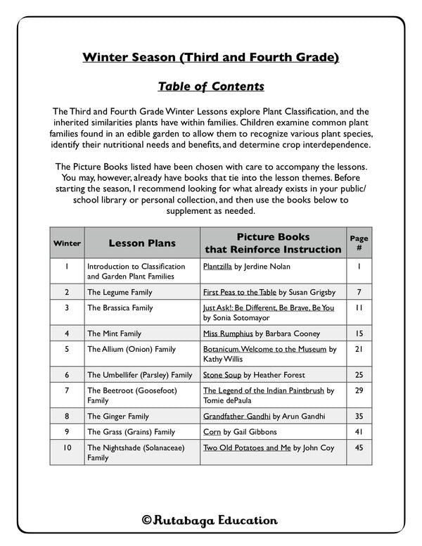 The Table of Contents for the book.